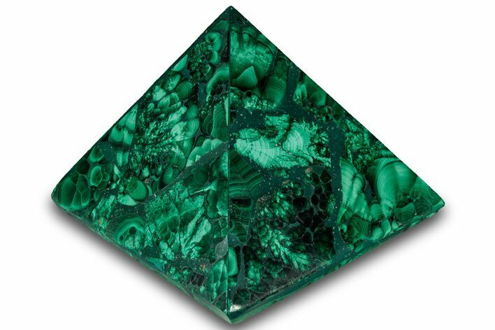 Polished Malachite Pyramid - DR Congo #321172